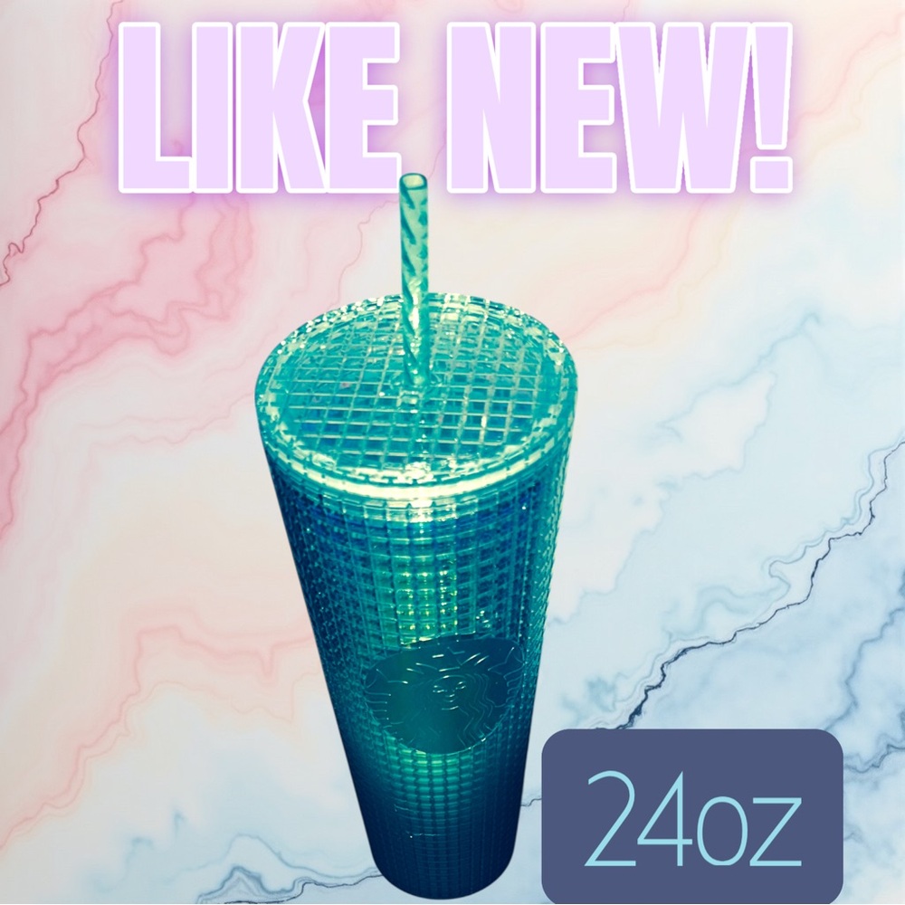 Starbucks Studded Teal Tumbler with Straw
